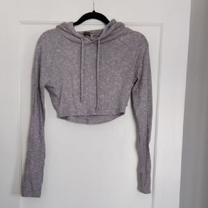 Gymshark Cropped Grey Lightweight Hoodie